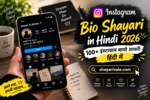 Instagram Bio Shayari in Hindi 2026 | 100+ इंस्टाग्राम बायो शायरी हिंदी में