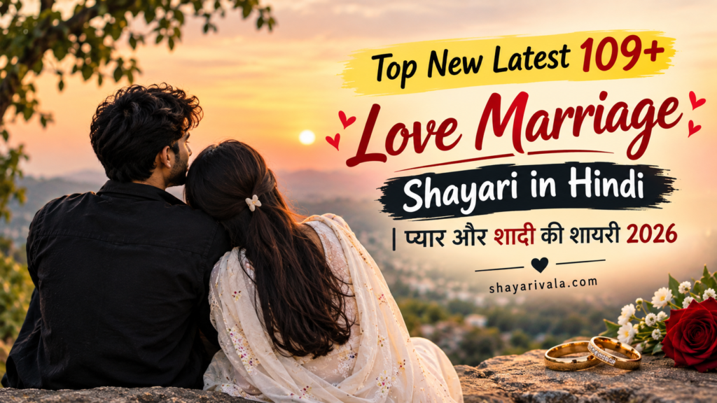 Top New Latest 109+ Love Marriage Shayari in Hindi | प्यार और शादी की शायरी 2026