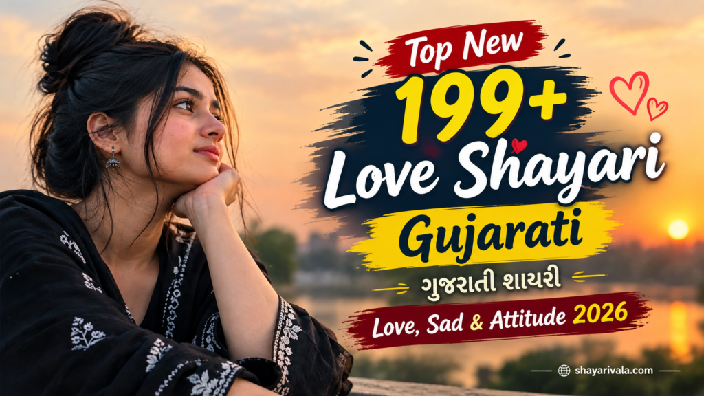 Top New 199+ Love Shayari Gujarati | ગુજરાતી શાયરી Love, Sad & Attitude 2026