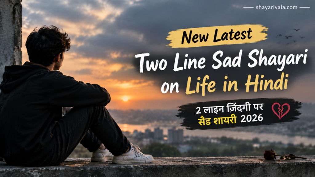 New Latest Two Line Sad Shayari on Life in Hindi | 2 लाइन ज़िंदगी पर सैड शायरी 2026