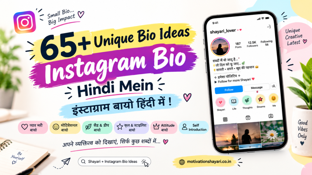 65+ Unique Bio Ideas Instagram Bio Hindi Mein | इंस्टाग्राम बायो हिंदी में !