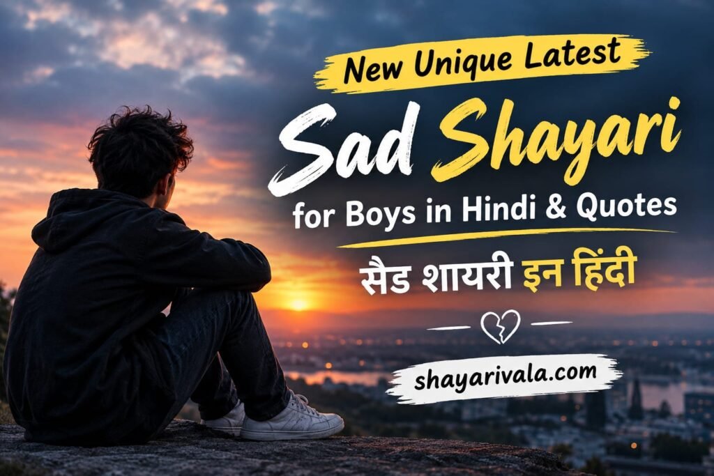 New Unique Letest Sad Shayari for Boys in Hindi & Quotes | सैड शायरी इन हिंदी 2026 New Unique Letest Sad Shayari for Boys in Hindi & Quotes | सैड शायरी इन हिंदी 2026